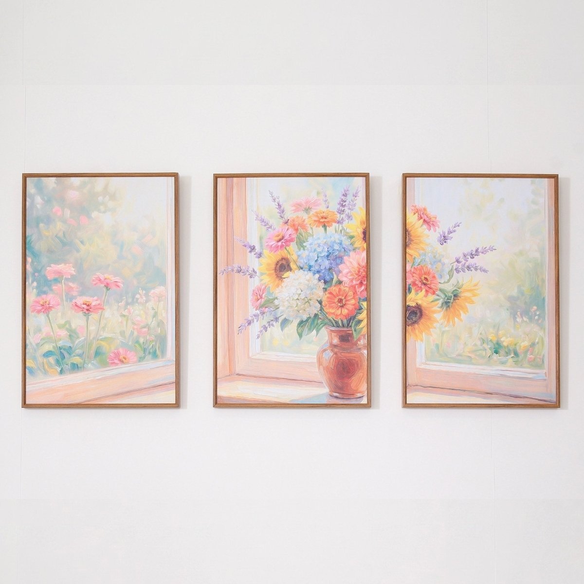 ＜予約販売商品＞【壁セレブ】アートパネル 窓辺の花束 3枚セット - 【公式】HALZEN（ハルゼン）壁とアートで暮らしを彩るインテリア通販サイト